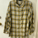 SheIn Curve Plaid Yellow/Black Top Shacket Plus 3XL Cabincore Gorpcore Winter Photo 0