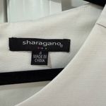 Sharagano  White Sleeveless Midi Dress with Button Details Photo 3