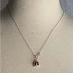 None Sterling Silver Enamel Ladybug Pendant Necklace 925 RO Italy 16” Chain Photo 1