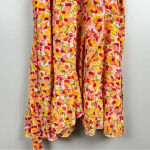 Beautiful NEW Orange Floral Mini Dress Halter‎ Small Side Zip Retro, Size Small Photo 1