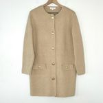 J.Crew NWT  Giselle 100% Cotton Knit Sweater Blazer Sz S Tan Quiet Luxury Preppy Photo 2