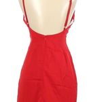 About Us  Red Ruched Mini silhouette Cocktail Dress Photo 3