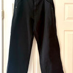 Elwood Black Denim Jeans Size Large Cropped Wide Leg‎ New Condition Photo 0