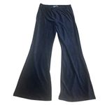 Chatoyant  size 1x blue velour cord flare leg pull on pants dark navy casual lux Photo 0
