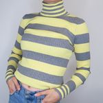 L.E.I Vintage Striped Turtleneck Sweater Photo 0