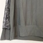 Women’s Long Sleeve Ribbed V Neck Tee Shirt with Lace Sleeves Black Size L NWOT Size L Photo 2
