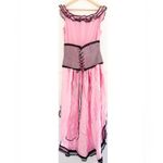 Western Burlesque Brothel Babe Saloon Girl Halloween Costume Pink NEW Large Photo 3