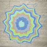 Slouch draw trying style hand made bag / blanket combination unique purse blanke Blue Photo 4