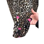 Nick & Nora  Women's Leopard Print Fleece Footed Pajamas Sleepwear One Piece M Photo 3