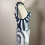 ZARA  Limited Edition Dress Italian Yard Stretch Knit Stripe Blue White Size M Photo 7