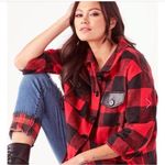Charlie Paige  Buffalo Plaid Check Shacket Button Up Cabincore Pockets Size M Photo 0