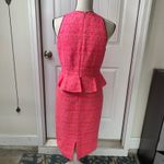 Giambattista Valli pink barbie tweed peplum midi dress size‎ 42 luxury old money Size 6 Photo 2