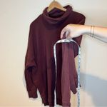 Aerie  Burgundy Cowl Neck long Sweater women’s large maroon dark red sweatshirt Photo 2
