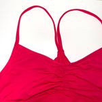 Athleta Hot Pink Ruched Keyhole Back Unlined Sports Bra Photo 2