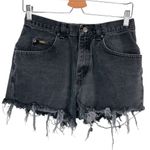 Lee Vintage High-Waisted Black Denim Cutoff Shorts With Distressed Hem Size 6/28 Photo 0