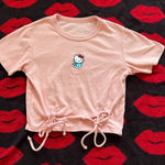 Hello kitty pink coral ties crop top S Photo 0