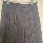 Talbots  Wool Blend Pin Stripe Straight Leg Pants Charcoal Sz 4 Photo 4