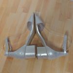 Free People  Marigold Sandal Ankle Block Heel Suede Leather Shimmer 38 (US 8) Photo 5