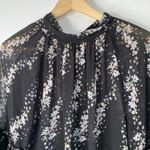 All Saints Eimar Cultivar Balloon Sleeve Sheer Floral Womens Top Size 4 Small Photo 14