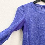 Lululemon Run:Dash Static Long Sleeve Wish Blue Ruffled Back Workout Top Size 6 Photo 5
