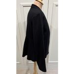 Three Dots  Open-Front Peplum-Back Black Blazer Size Medium Minimalist Capsule Photo 2