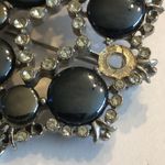 Celebrity NY Vintage Silver Tone and Metallic Black Brooch Photo 4