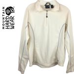 Mountain Hardwear Mountain Hardware Ivory Fleece Zip Sport Top L Photo 4