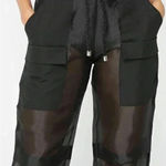 Maniere De Voir Manière de voir Black Organza Cargo Trousers Tailored Cargo size L Photo 3