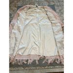 Pink White Plaid Tweed Fringe Duster Coat Jacket Women's 2XL Size undefined Photo 3
