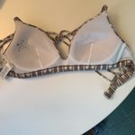 Athleta taupe and white tribal Ikat print molded cups bikini top crisscross Photo 10