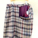 Vintage Brown Wool Plaid Pencil Skirt Madison 14 Photo 7