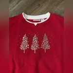Hasting & Smith VTG Christmas Tree Red Green Holiday Sparkly Sweater Comfy Retro Hippie Boho XL Photo 2