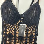 JLUXLABEL  Odyssey Crochet Maxi Dress in Black and Nude. NWT Photo 4