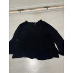 Old Navy  Black Long Sleeve Ruffle Neckline Blouse‎ Top Womens XL Photo 5