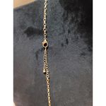 Women's Long Gold Chain Necklace With Tassel Pendant And Lobster Clasp Lock Gray Photo 5