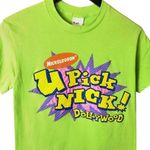 Nickelodeon Vintage U Pick Nick! Dollywood T Shirt USA Graphic Tee Green Small S Photo 0