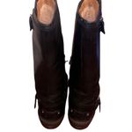 UGG  Black Leather & Sheepskin Tupelo Moto Tall Women’s Boots size 7 Photo 3