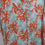 Mud Pie Bag Lady Swimsuit Vacation Beach Sheer Coral Print Cover Up Linen Size L Photo 2
