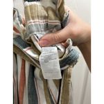 Madewell  Tie-Waist Huston Pull-On Crop Pants Size Small in Stripe Linen Blend Photo 6