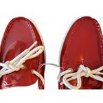 Cole Haan NEW Women's Loafers Boat Shoes Size 7.5B Shiny Red White Ties Casual Photo 6