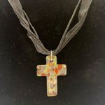 💖 Stone Cross Necklace Photo 0