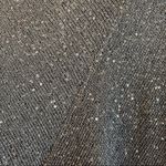 Premise Micro sequined grey shimmering short sleeve knit top Photo 3