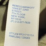 Rebecca Minkoff  XS Olive Green Satin Silk Drawstring Pant Stretch Relaxed Resort Photo 7