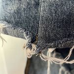 Free People We The Skirt Denim Mid Length Blue Button Zip Midi Distressed Split Photo 8