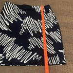 Joseph Ribkoff  Midnight Blue/Vanilla Scribble Print Pull On Pencil Skirt size 14 Photo 2