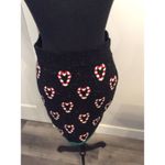 Christmas Heart Candy Cane Sweater Skirt medium M Black Photo 2