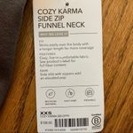 Athleta  Brown Cozy Karma Side Zip Funnel Neck Top Photo 6