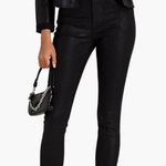 L'Agence Women Margot High Rise Skinny Jeans Silver Glitter Coated Black Size 25 Photo 0