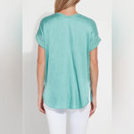 Lysse  NY Santorini Tunic Blouse Seafoam Green Size‎ Large Photo 2