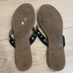 Coach  Shimmer Sandal Black Leather Studded Thong Flip Flop Size 10 Photo 8